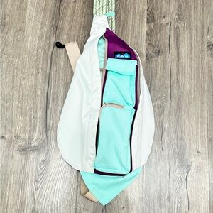 KAVU PURPLE TEAL ROPE shoulder bag/backpack
